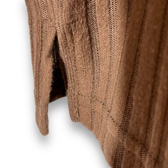 Muk Luks Lounge Set Rib Knit Henley Top Pants Cozy Minimalist Coffee Women L - Picture 6 of 13